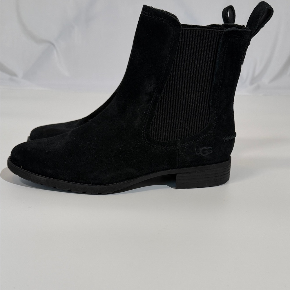 UGG Boots Booties Size 8 Black Suede EUC